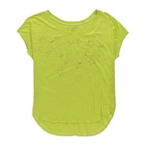 Dreamr Womens Stars Graphic T-Shirt, Green, NWT